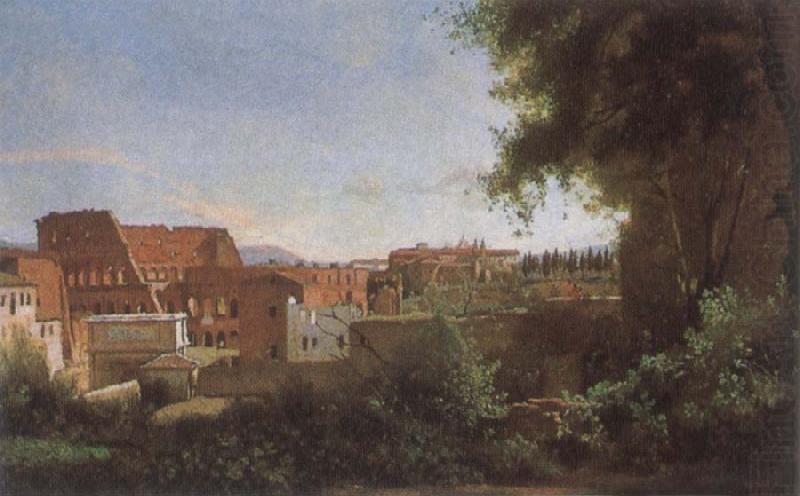 The Colosseum View frome the Farnese Gardens, Jean Baptiste Camille  Corot